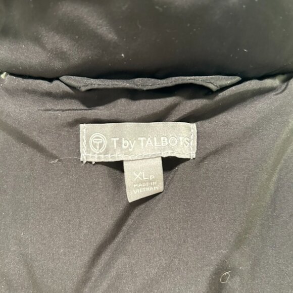 TALBOT's Women's Black Long Puffer Vest with Hood - Picture 5 of 6